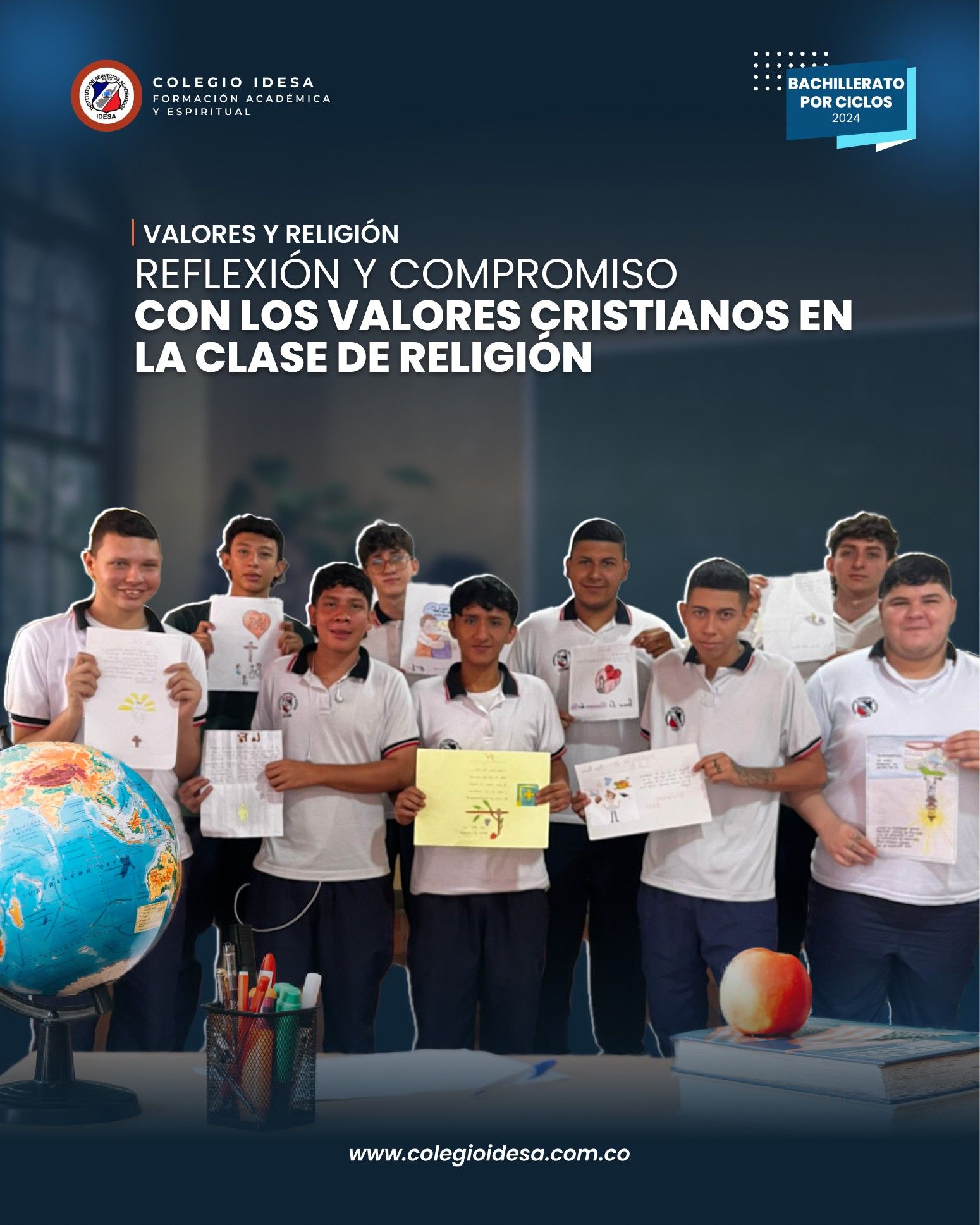 Clase de Religión y valores cristianos en el Colegio IDESA