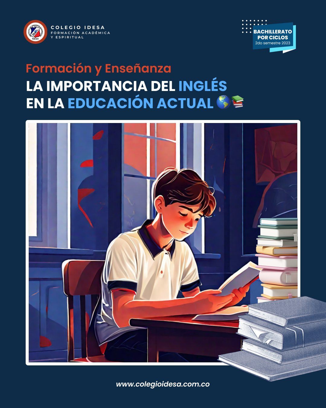 Estudiantes aprendiendo inglés en el Colegio IDESA